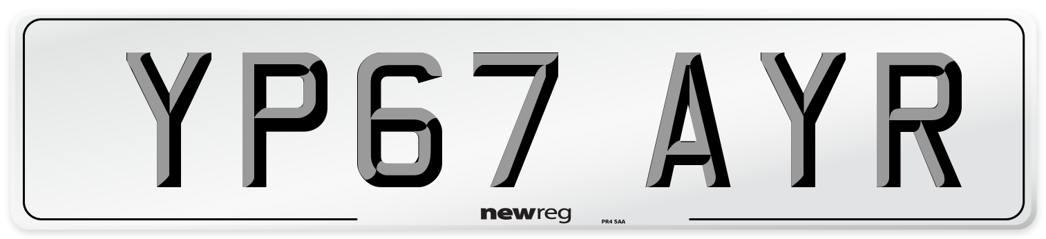 YP67 AYR Number Plate from New Reg